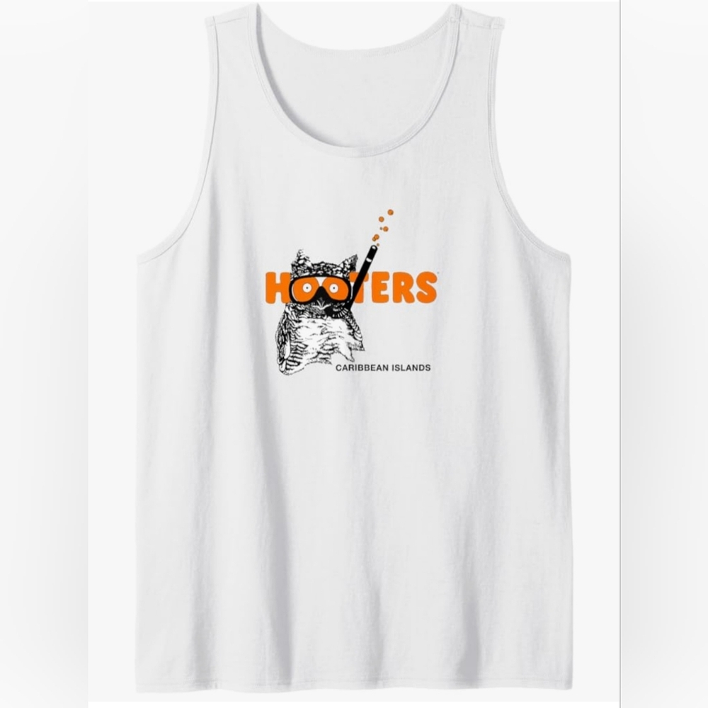 Port & Co: Hooters Tank Top Caribbean islands, sleeveless Mens sz XL